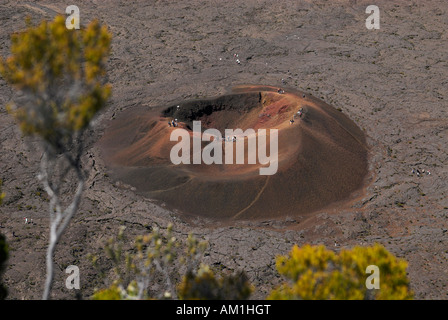 Kleine Krater Formica Leo in der Nähe von Piton De La Fournaise Vulkan, La Réunion, Frankreich, Afrika Stockfoto