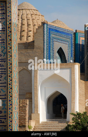 Detail-Iwan und Kuppel Nekropole Shah-i-Zinda-Samarkand-Usbekistan Stockfoto