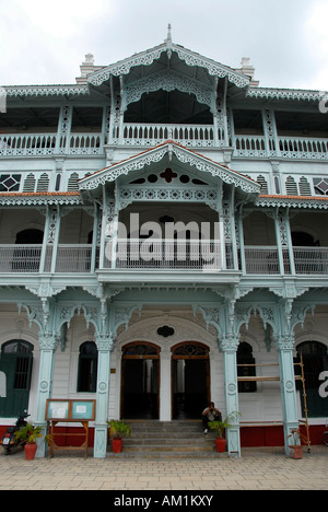 Reich verzierte Haus alte Apotheke Stein Stadt Sansibar Tansania Stockfoto