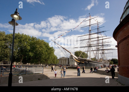 Der Cutty Sark Tee-Clipper in permanenten Dock in Greenwich South London UK Stockfoto