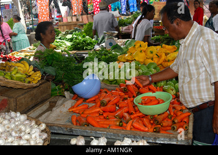 Grüner Markt, Mahebourg, Mauritius Stockfoto
