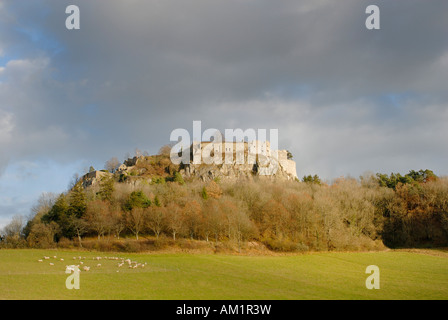 Vulkanische Gesteine im Hegau Bereich - der Hohentwiel - Baden-Württemberg, Deutschland, Europa. Stockfoto