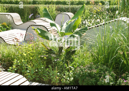 Gartenlounge und Sitwalk ruhige Erholung legen im Garten Ausstellung zeigen 2005 München München Bayern Deutschland Stockfoto