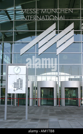 Eingang Trade Fair Centre Muenchen Riem Bayern München Stockfoto