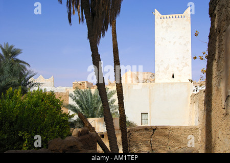 Weiße Moschee in der alten Stadt von Ghadames-Libyen Stockfoto