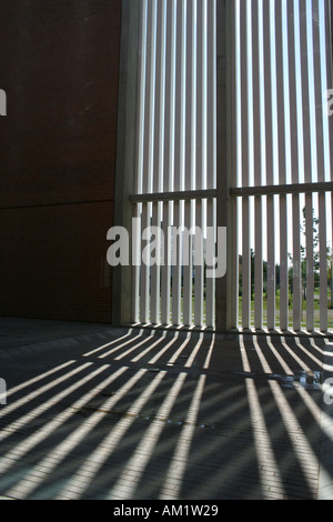 innen moderne ökumenische Kirche Sankt Florian Messestadt München Riem München Bayern Deutschland Stockfoto