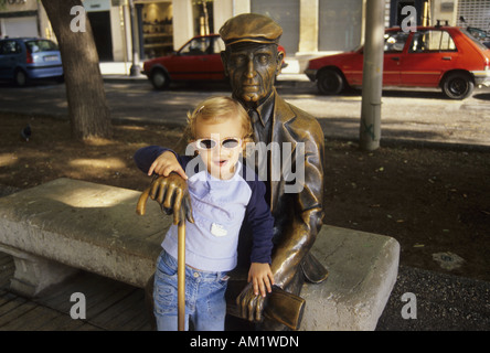 Statue in Rambla Nueva-TARRAGONA-Katalonien-Spanien Stockfoto