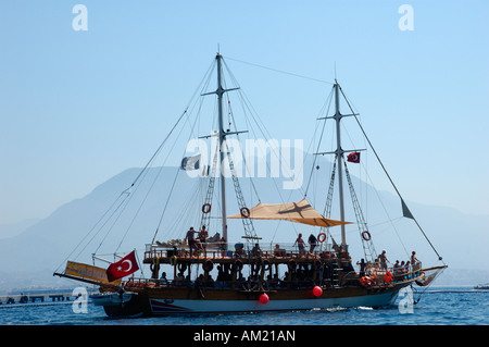 Segeln Schiff, Alanya, Türkei, Europa Stockfoto