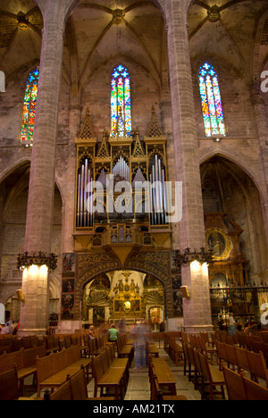 Orgeln in Kathedrale Le Seu datiert im 14. Jahrhundert in Palma De Mallorca Südküste von Mallorca Spanien Stockfoto