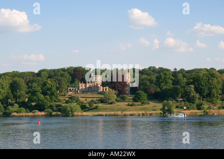 Schloss Babelsberg, Schloss Babelsberg an der Havel, Potsdam, Brandenburg, Deutschland Stockfoto