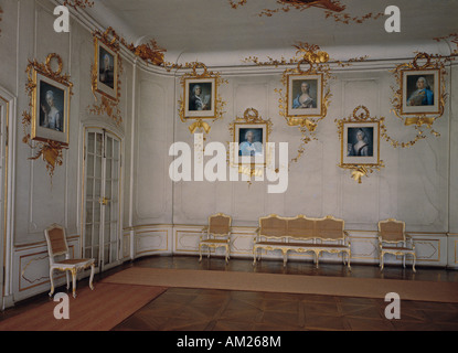 Geographie/Reisen, Deutschland, Bayern, Bayreuth, Burgen, Neues Schloss, 1753, von Joseph St. Pierre, Innenansicht, alte Musik Zimmer gebaut,, Additional-Rights - Clearance-Info - Not-Available Stockfoto