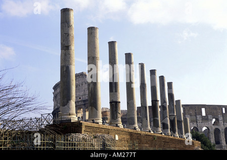 Geographie/Reisen, Italien, Rom, Forum Romanum, Spalten entlang der Via Sacra, Additional-Rights - Clearance-Info - Not-Available Stockfoto