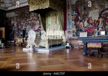 Frederiksborg Royal castle Dänemark - König Schlafzimmer Stockfoto