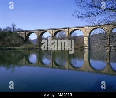 Geographie/Reisen, Deutschland, Nordrhein-Westfalen, Herdecke, Brücken, Ruhr-Viaduct, Eisenbahnviadukt gebaut: aus dem 19. Jahrhundert, Ruhr, Additional-Rights - Clearance-Info - Not-Available Stockfoto
