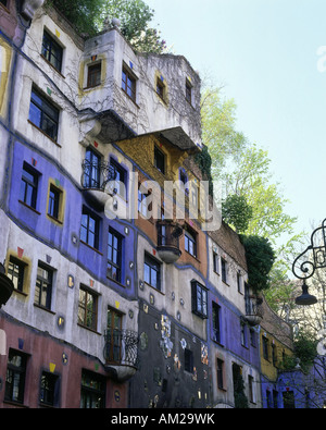 Geographie/Reisen, Österreich, Wien, Gebäude, Hundertwasserhaus, Außenansicht, Fassade, Baujahr: 1983 - 1985, Architekt: Friedensreich Hundertwasser, Freedom-Of - Panorama Stockfoto