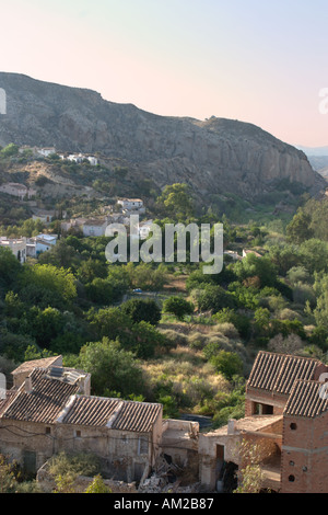 Das Bergdorf von Los Molinos del Rio Aguas, in der Nähe von Sorbas und Mojacar, Almeria, Andalusien, Spanien Stockfoto