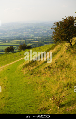 Blick vom Castell Dinas in den Pengenffordd pass Black Mountains Brecon Beacons National Park Wales UK Stockfoto