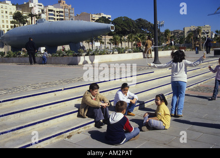 Isaac Peral u-Boot in den Hafen CARTAGENA Stadt Murcia Region Spanien Stockfoto