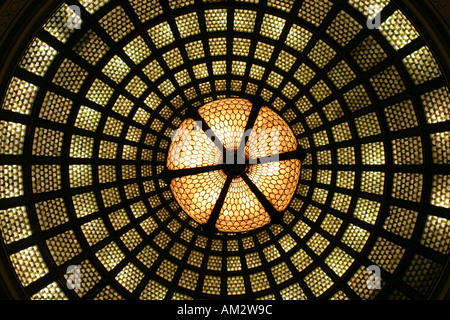 Tiffany Dome, Chicago Cultural Center, Preston Bradley Hall Stockfoto