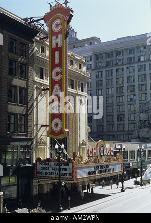 Geografie/Reisen, USA, Illinois, Chicago, Chicago Theater, North State Street, Außenansicht, Stockfoto