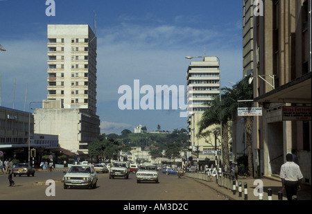 Belebten Straße Kampala Stockfoto