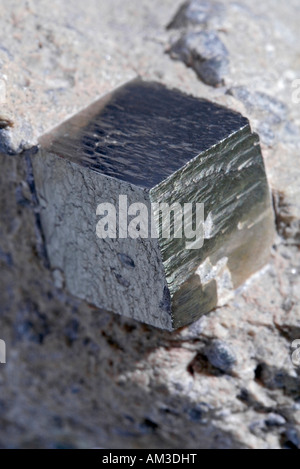 Mineral, Pyrit, Würfel Stockfoto