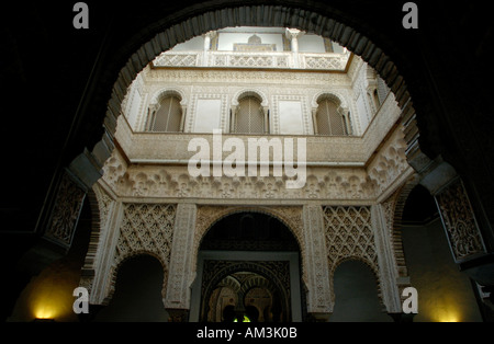 Spanien Andalusien Sevilla Reales Alcazares Patio De Las Munecas Hof der Puppen Stockfoto