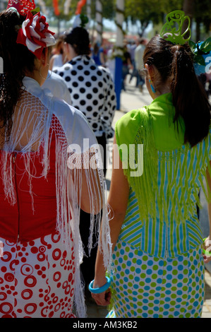 Spanien Andalusien Sevilla Los Remedios Bezirk während der Feria De Abril Stockfoto