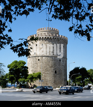 Der weiße Turm in Thessaloniki in Griechenland Stockfoto