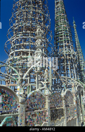 Watts Towers 20. Jahrestag des 1965 Ausschreitungen in Los Angeles Kalifornien Stockfoto