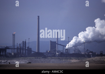 PORT TALBOT STAHLWERK IN WEST GLAMORGAN, SOUTH WALES, GROßBRITANNIEN Stockfoto