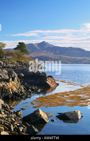 Beinn Resipol und Loch Sunart Sunart, Lochaber, Highland, Schottland, UK Stockfoto