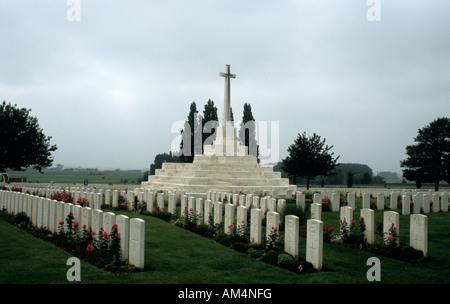 Tyne Cot Friedhof in Belgien – der größte Commonwealth-Krieg-Grab Friedhof mit Toten aus dem ersten oder ersten Weltkrieg 1914-1918 Stockfoto