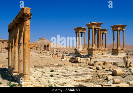 Syrien, Palmyra, Website von der UNESCO als Weltkulturerbe klassifiziert Stockfoto