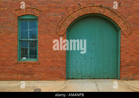 Alten Ebenen Baumwolllager Gebäude in Plains, Georgia Stockfoto