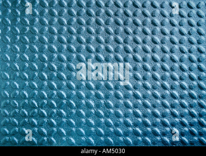 Ein Blatt blau oder Cyan Metall Diamant-Platte für Hintergründe. Stockfoto