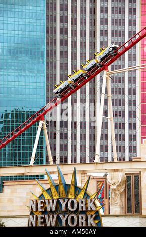 Manhattan Express Achterbahn im New York New York Hotel und Casino in Las Vegas, USA Stockfoto