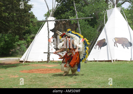 Indische Stadt Anadarko OK USA traditioneller Tanz Stockfoto