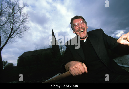 Der Pfarrer der Kirche Kekerdom Millingerwaard Stockfoto