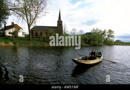 Der Pfarrer der Kirche Kekerdom Millingerwaard Stockfoto