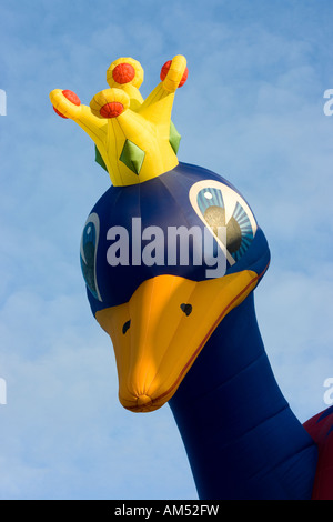 Leiter der Pfau-Heißluftballon, Barneveld, Holland Stockfoto