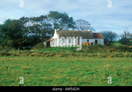 alte irische Hütte in der Nähe von Malin in County Donegal in Irland als ein Kuhstall Stockfoto