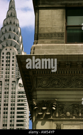 Chrysler Building von 5th Avenue NY gesehen Stockfoto