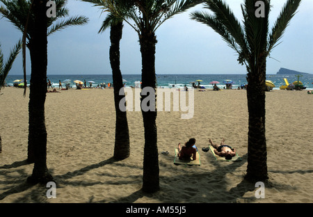 Benidorm Strand Stockfoto