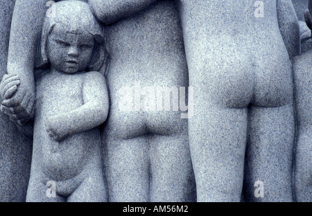 Oslo, einer der Statuen von Vigeland Stockfoto