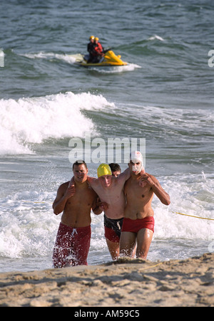 East Hampton NY 071901 Rettungsschwimmer Turnier am Hauptstrand in East Hampton NY Gordon M Grant Foto Stockfoto