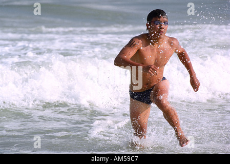 East Hampton NY 071901 Rettungsschwimmer Turnier am Hauptstrand in East Hampton NY Gordon M Grant Foto Stockfoto