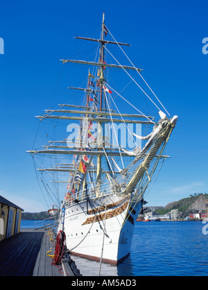 'Sørlandet', eines der drei großen Schiffe Norwegens, Kristiansand, Vest-Agder, Norwegen. Stockfoto