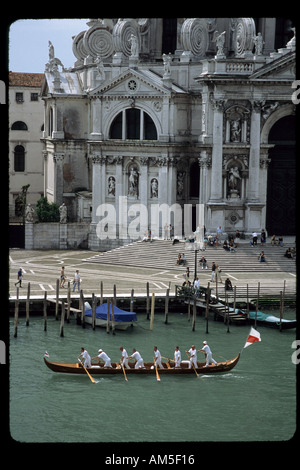 Gondel in Venedig Vogalonga Rennen Stockfoto