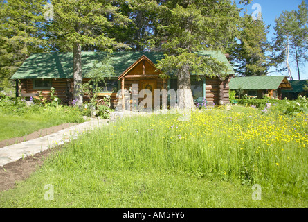 Loge der Taft-Ranch in Centennial Valley Lakeview MT Stockfoto